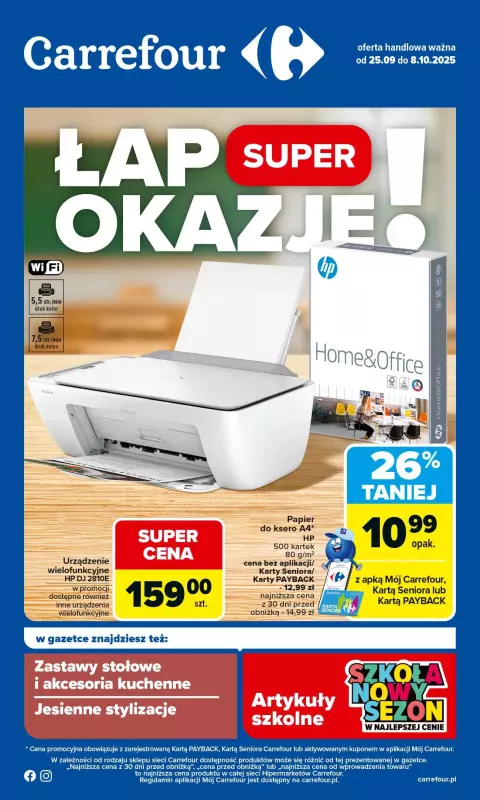 Carrefour - gazetka promocyjna Gazetka Łap super okazje od czwartku od czwartku 25.09 do środy 08.10