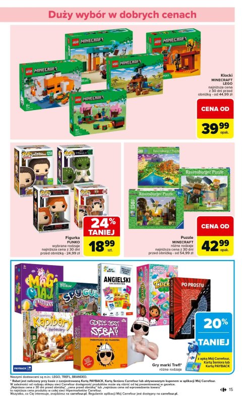Carrefour - gazetka promocyjna Gazetka Łap super okazje od czwartku od czwartku 25.09 do środy 08.10 - strona 15