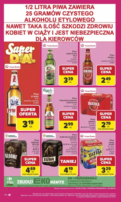 Carrefour - gazetka promocyjna Gazetka Carrefour od poniedziałku od poniedziałku 29.09 do soboty 04.10 - strona 46