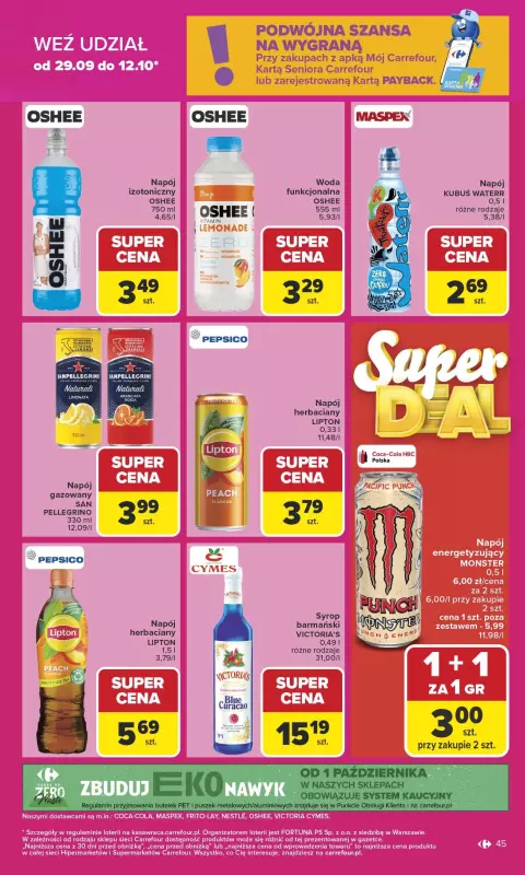 Carrefour - gazetka promocyjna Gazetka Carrefour od poniedziałku od poniedziałku 29.09 do soboty 04.10 - strona 45