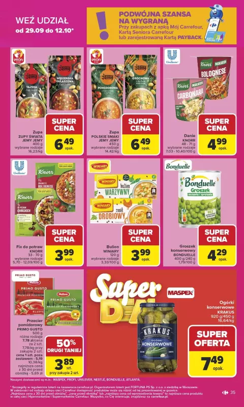 Carrefour - gazetka promocyjna Gazetka Carrefour od poniedziałku od poniedziałku 29.09 do soboty 04.10 - strona 35
