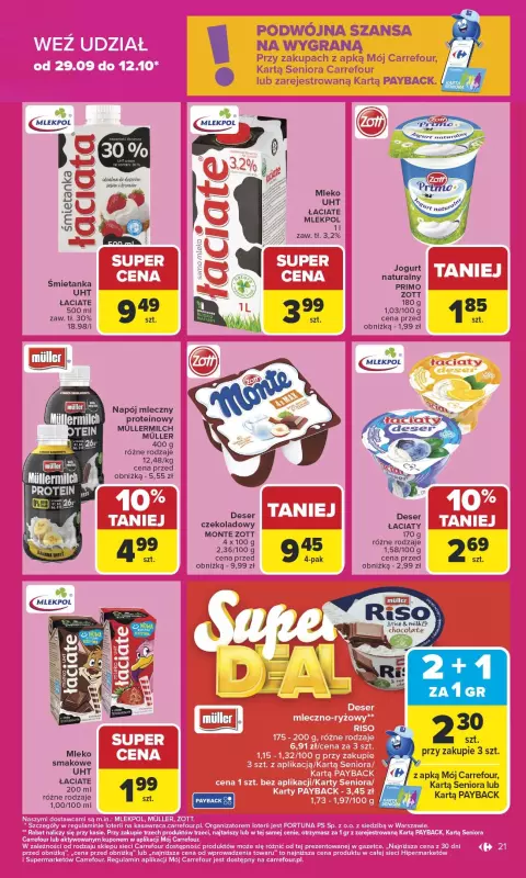 Carrefour - gazetka promocyjna Gazetka Carrefour od poniedziałku od poniedziałku 29.09 do soboty 04.10 - strona 21