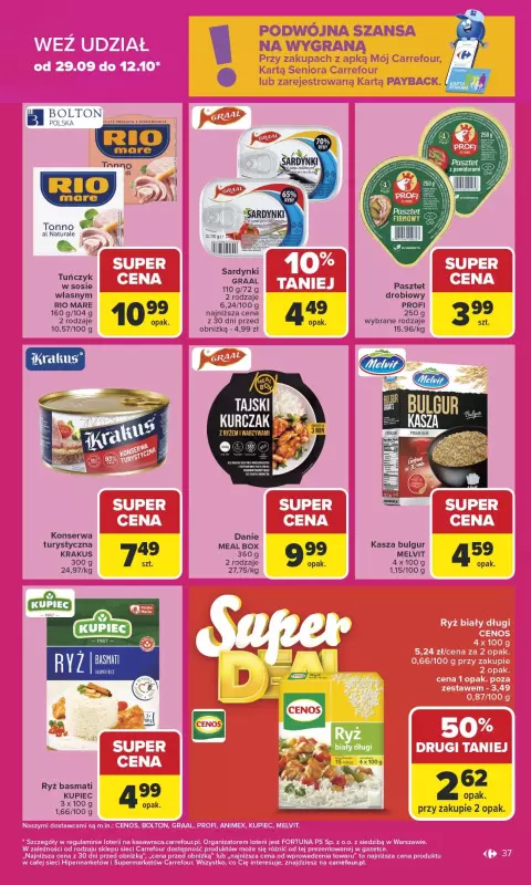 Carrefour - gazetka promocyjna Gazetka Carrefour od poniedziałku od poniedziałku 29.09 do soboty 04.10 - strona 37