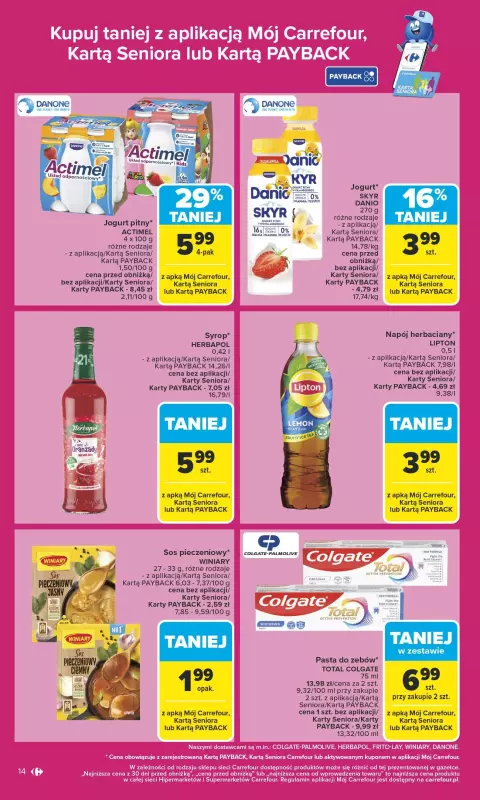 Carrefour - gazetka promocyjna Gazetka Carrefour od poniedziałku od poniedziałku 29.09 do soboty 04.10 - strona 14