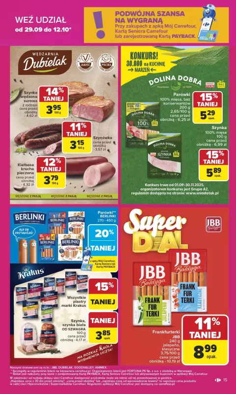 Carrefour - gazetka promocyjna Gazetka Carrefour od poniedziałku od poniedziałku 29.09 do soboty 04.10 - strona 15