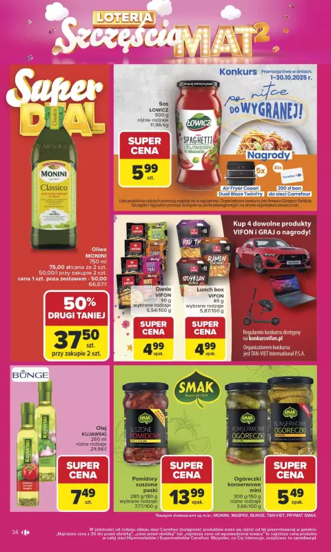 Carrefour - gazetka promocyjna Gazetka Carrefour od poniedziałku od poniedziałku 29.09 do soboty 04.10 - strona 34