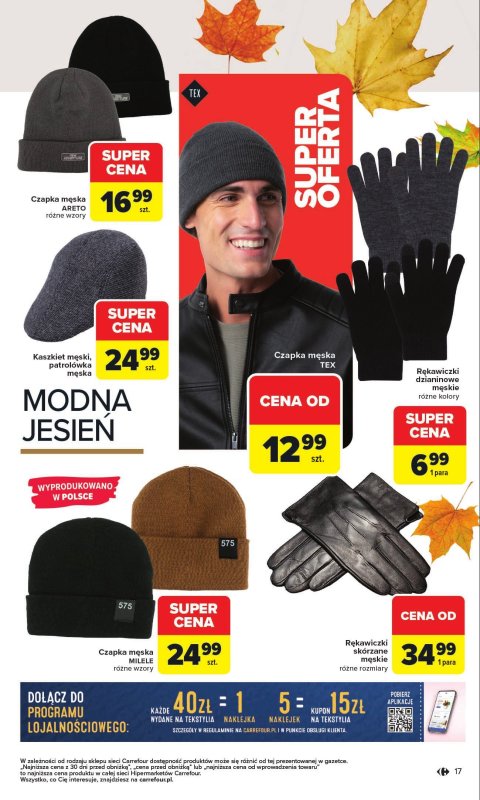 Carrefour - gazetka promocyjna Gazetka Jesień jest w modzie od poniedziałku 29.09 do piątku 31.10 - strona 17
