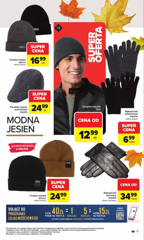 Carrefour - gazetka promocyjna Gazetka Jesień jest w modzie od poniedziałku 29.09 do piątku 31.10 - strona 17