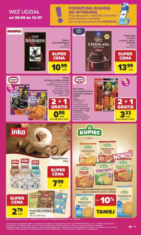 Carrefour - gazetka promocyjna Gazetka Carrefour od poniedziałku od poniedziałku 29.09 do soboty 04.10 - strona 39