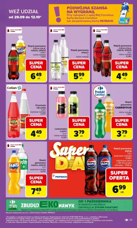 Carrefour - gazetka promocyjna Gazetka Carrefour od poniedziałku od poniedziałku 06.10 do soboty 11.10 - strona 39