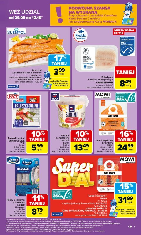 Carrefour - gazetka promocyjna Gazetka Carrefour od poniedziałku od poniedziałku 06.10 do soboty 11.10 - strona 9