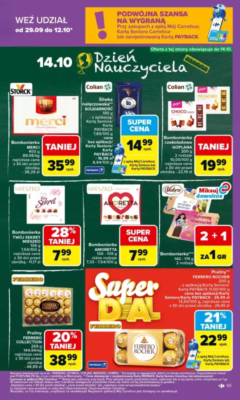 Carrefour - gazetka promocyjna Gazetka Carrefour od poniedziałku od poniedziałku 06.10 do soboty 11.10 - strona 55