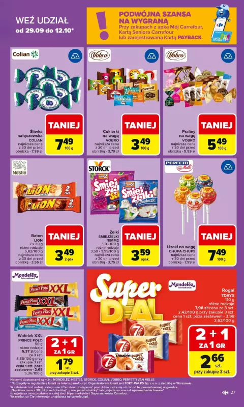 Carrefour - gazetka promocyjna Gazetka Carrefour od poniedziałku od poniedziałku 06.10 do soboty 11.10 - strona 27