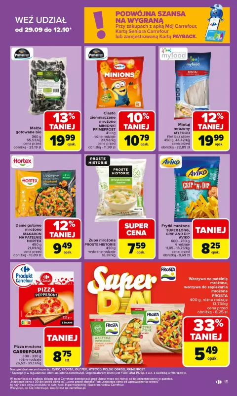 Carrefour - gazetka promocyjna Gazetka Carrefour od poniedziałku od poniedziałku 06.10 do soboty 11.10 - strona 15