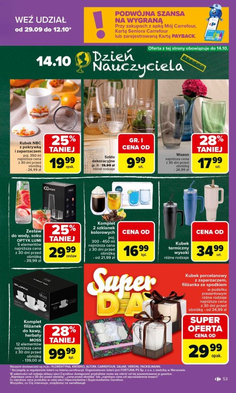 Carrefour - gazetka promocyjna Gazetka Carrefour od poniedziałku od poniedziałku 06.10 do soboty 11.10 - strona 53
