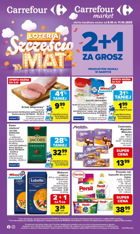 Carrefour - gazetka promocyjna Gazetka Carrefour od poniedziałku od poniedziałku 06.10 do soboty 11.10