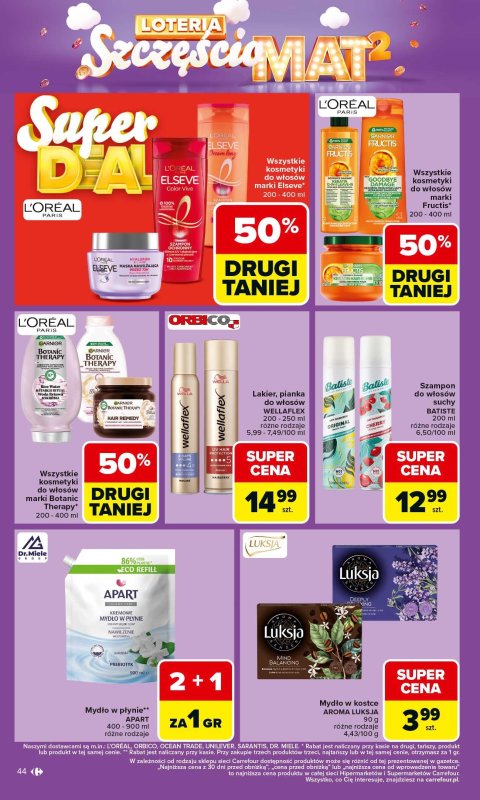 Carrefour - gazetka promocyjna Gazetka Carrefour od poniedziałku od poniedziałku 06.10 do soboty 11.10 - strona 44