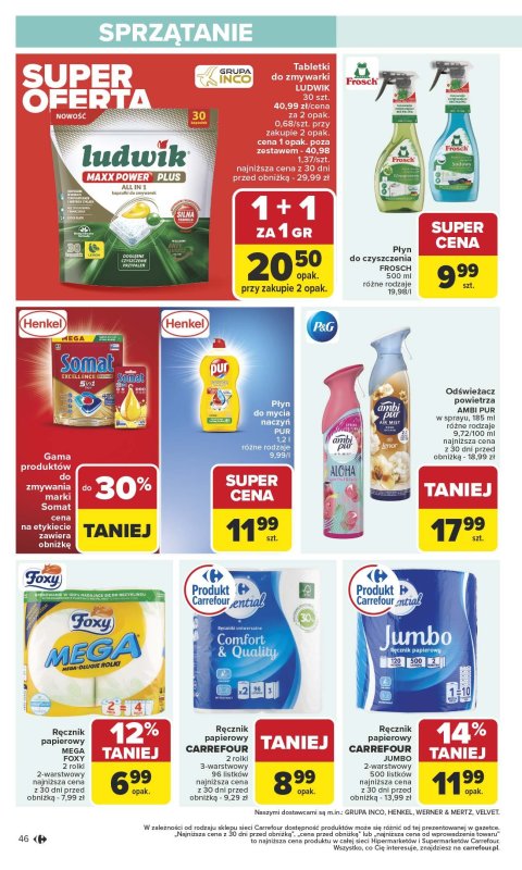 Carrefour - gazetka promocyjna Gazetka Carrefour od poniedziałku od poniedziałku 13.10 do soboty 18.10 - strona 46