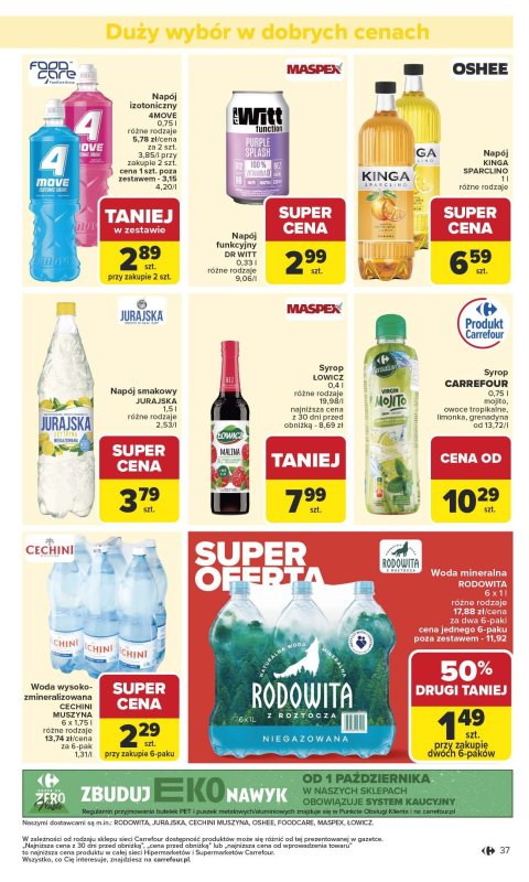 Carrefour - gazetka promocyjna Gazetka Carrefour od poniedziałku od poniedziałku 13.10 do soboty 18.10 - strona 37