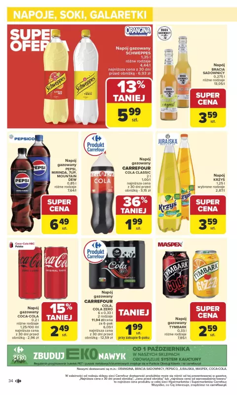 Carrefour - gazetka promocyjna Gazetka Carrefour od poniedziałku od poniedziałku 13.10 do soboty 18.10 - strona 34