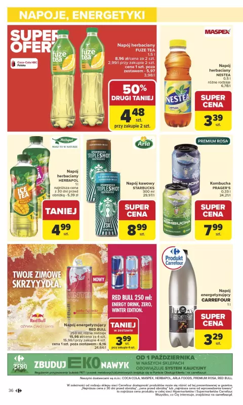 Carrefour - gazetka promocyjna Gazetka Carrefour od poniedziałku od poniedziałku 13.10 do soboty 18.10 - strona 36