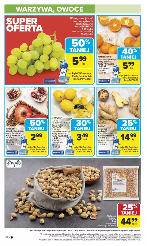 Carrefour - gazetka promocyjna Gazetka Carrefour od poniedziałku od poniedziałku 13.10 do soboty 18.10 - strona 10