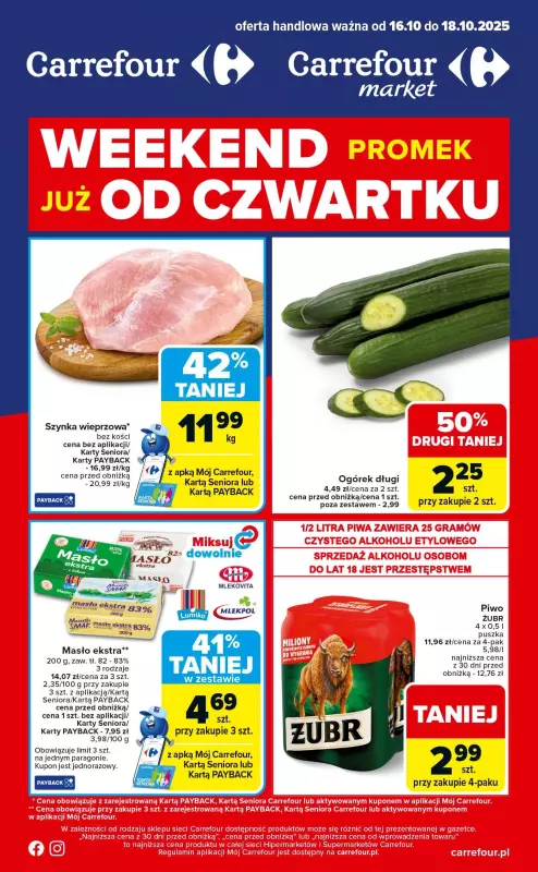 Carrefour - gazetka promocyjna Gazetka Weekend promek już od czwartku  