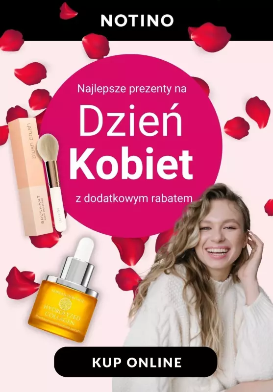 NOTINO - gazetka promocyjna Kosmetyki i akcesoria na Dzień Kobiet z dodatkowym RABATEM od wtorku 21.02 do niedzieli 26.02
