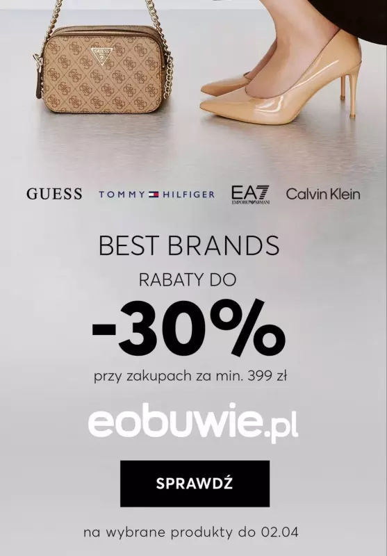 eobuwie.pl - gazetka promocyjna Do -30% przy zakupach za min. 399 zł od piątku 29.03 do wtorku 02.04