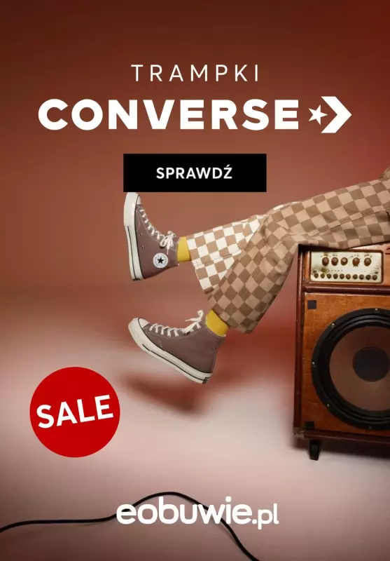 eobuwie.pl - gazetka promocyjna Trampki CONVERSE w promocyjnych cenach! od czwartku 29.08 do środy 04.09