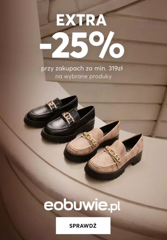 eobuwie.pl - gazetka promocyjna EXTRA -25% na wybrane jesienne produkty z kodem od piątku 20.09 do wtorku 24.09