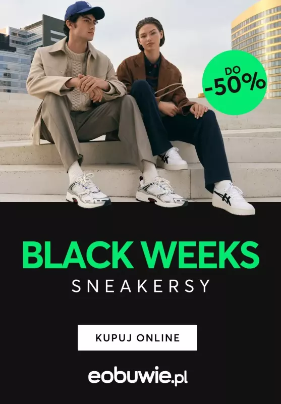 eobuwie.pl - gazetka promocyjna BLACK WEEKS - Sneakersy od piątku 15.11 