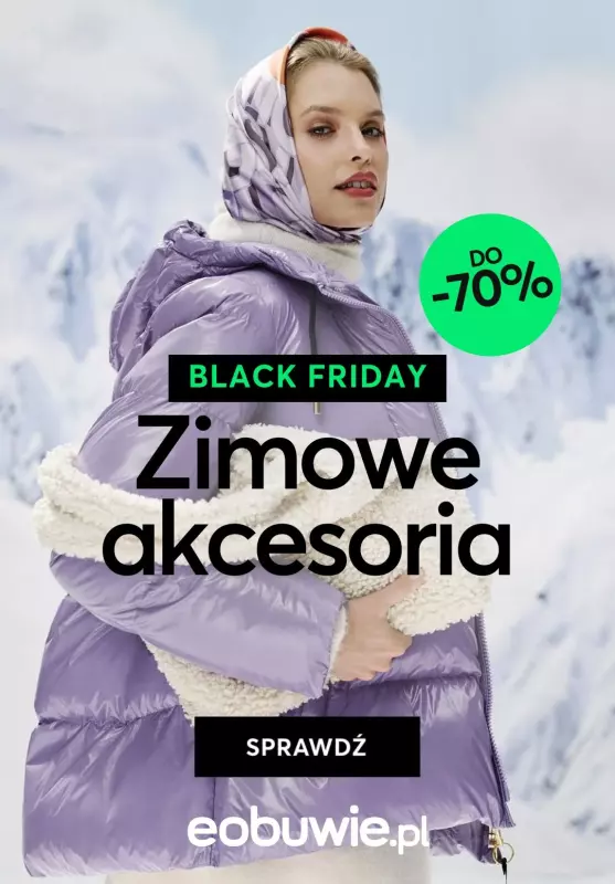 eobuwie.pl - gazetka promocyjna BLACK FRIDAY - Zimowe akcesoria do -70% od środy 27.11 do niedzieli 01.12