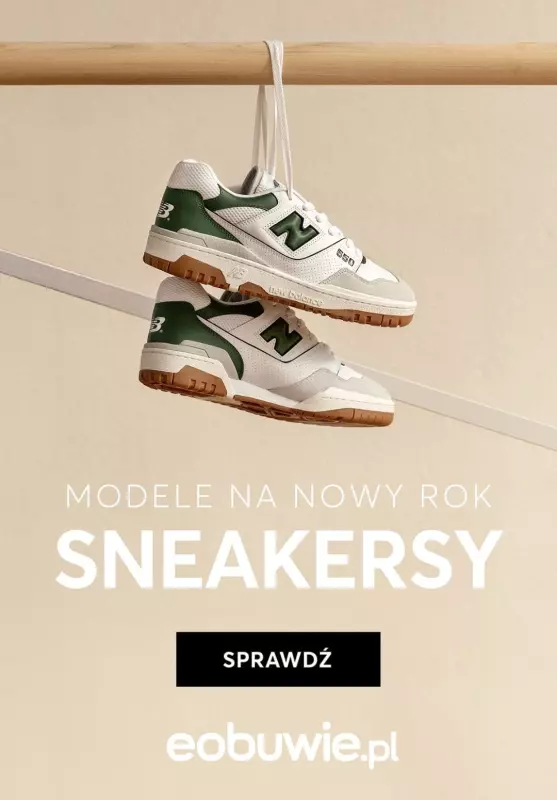 eobuwie.pl - gazetka promocyjna Sneakersy na nowy rok w SUPER cenie! od wtorku 21.01 do środy 29.01