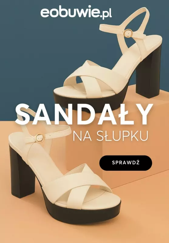 eobuwie.pl - gazetka promocyjna Stylowe sandały na słupku – od 99,99 zł od wtorku 27.05 