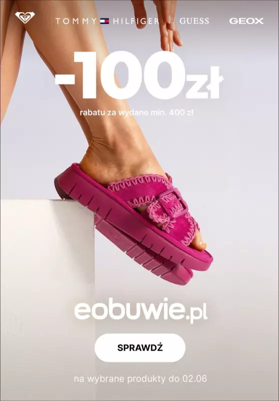 eobuwie.pl - gazetka promocyjna -100zł rabatu za wydane min. 400 zł od czwartku 29.05 