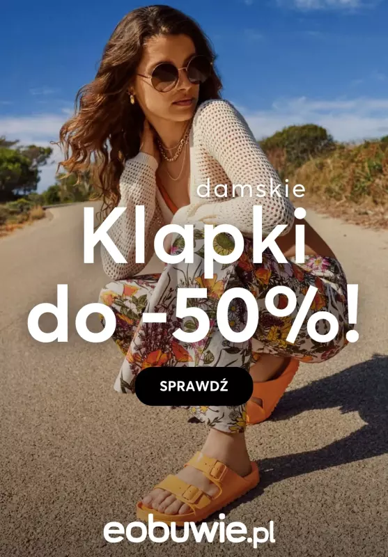 eobuwie.pl - gazetka promocyjna Klapki damskie do -50%! od poniedziałku 09.06 