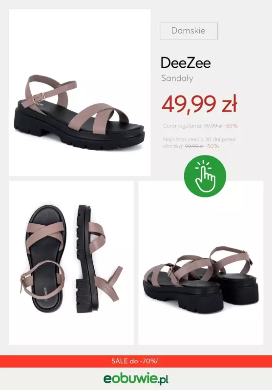 eobuwie.pl - gazetka promocyjna SALE do -70%! Sneakersy, sandały, klapki i torebki w niższej cenie!   - strona 2