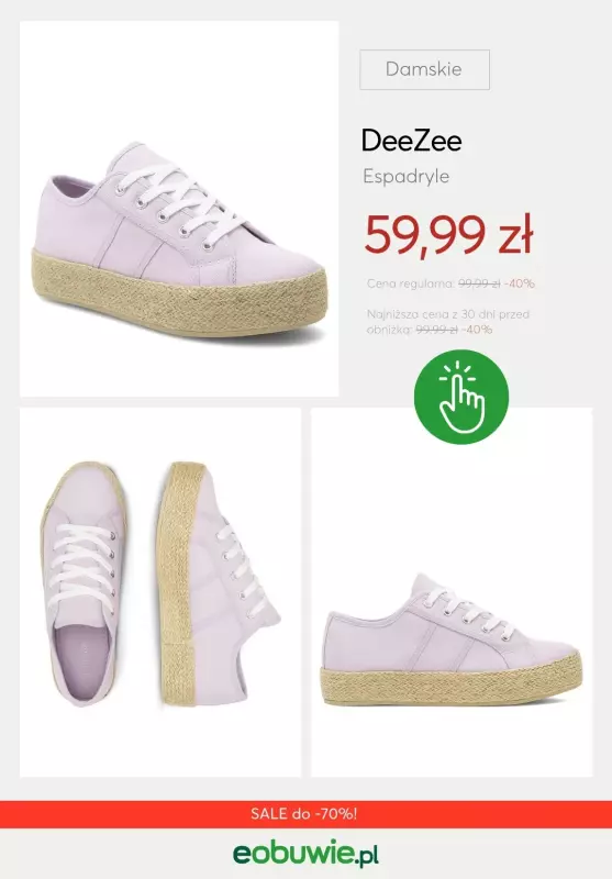eobuwie.pl - gazetka promocyjna Espadryle damskie do -70%   - strona 3