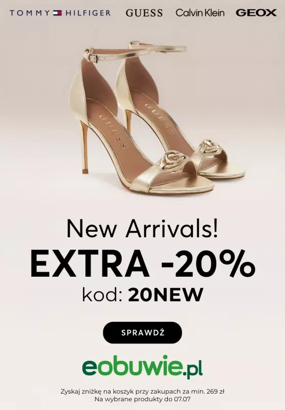 eobuwie.pl - gazetka promocyjna Extra -20% na wybrane nowości od 269 zł  