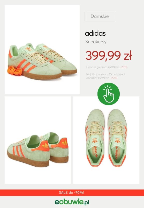 eobuwie.pl - gazetka promocyjna Sneakersy damskie Adidas z wyprzedaży od czwartku 10.07 do środy 16.07 - strona 2