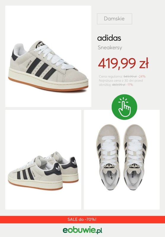eobuwie.pl - gazetka promocyjna Sneakersy damskie Adidas z wyprzedaży od czwartku 10.07 do środy 16.07 - strona 5
