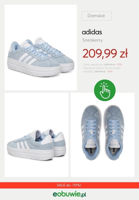 eobuwie.pl - gazetka promocyjna Sneakersy damskie Adidas z wyprzedaży od czwartku 10.07 do środy 16.07 - strona 10