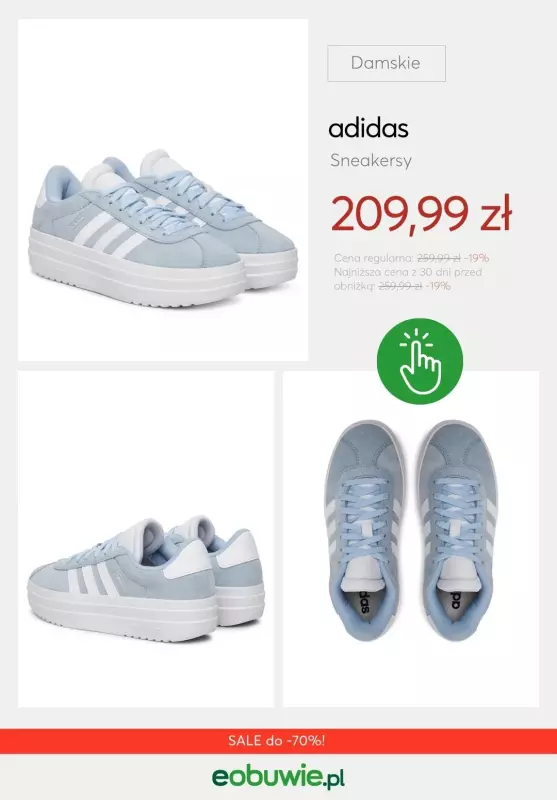 eobuwie.pl - gazetka promocyjna Sneakersy damskie Adidas z wyprzedaży od czwartku 10.07 do środy 16.07 - strona 10