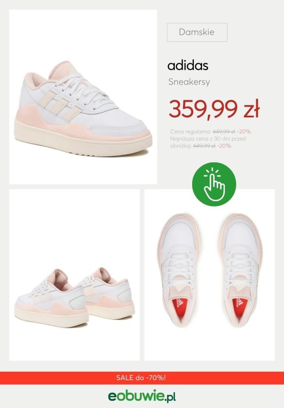 eobuwie.pl - gazetka promocyjna Sneakersy damskie Adidas z wyprzedaży od czwartku 10.07 do środy 16.07 - strona 8