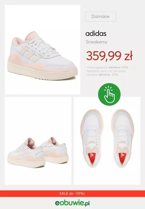 eobuwie.pl - gazetka promocyjna Sneakersy damskie Adidas z wyprzedaży od czwartku 10.07 do środy 16.07 - strona 8
