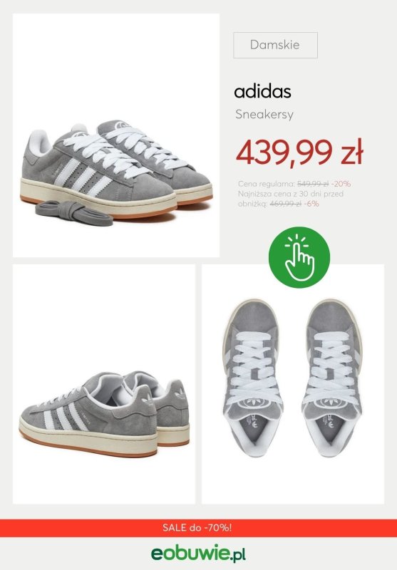 eobuwie.pl - gazetka promocyjna Sneakersy damskie Adidas z wyprzedaży od czwartku 10.07 do środy 16.07 - strona 7