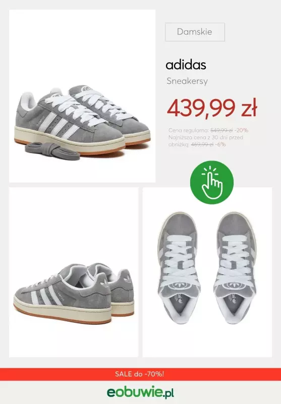 eobuwie.pl - gazetka promocyjna Sneakersy damskie Adidas z wyprzedaży od czwartku 10.07 do środy 16.07 - strona 7