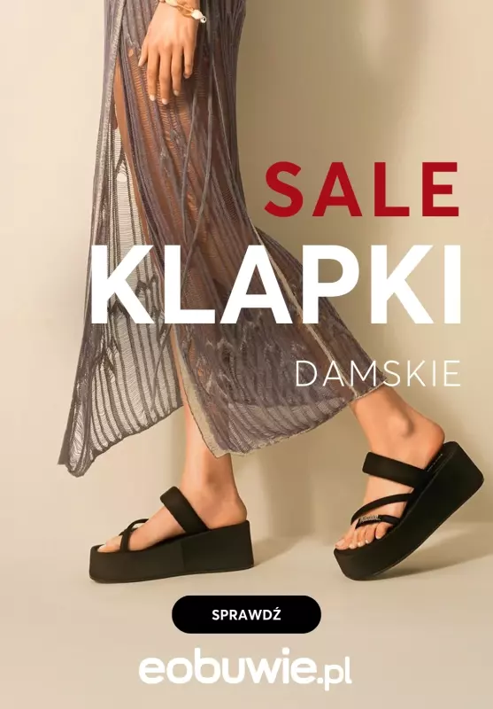 eobuwie.pl - gazetka promocyjna Klapki damskie z wyprzedaży od czwartku 10.07 do środy 16.07