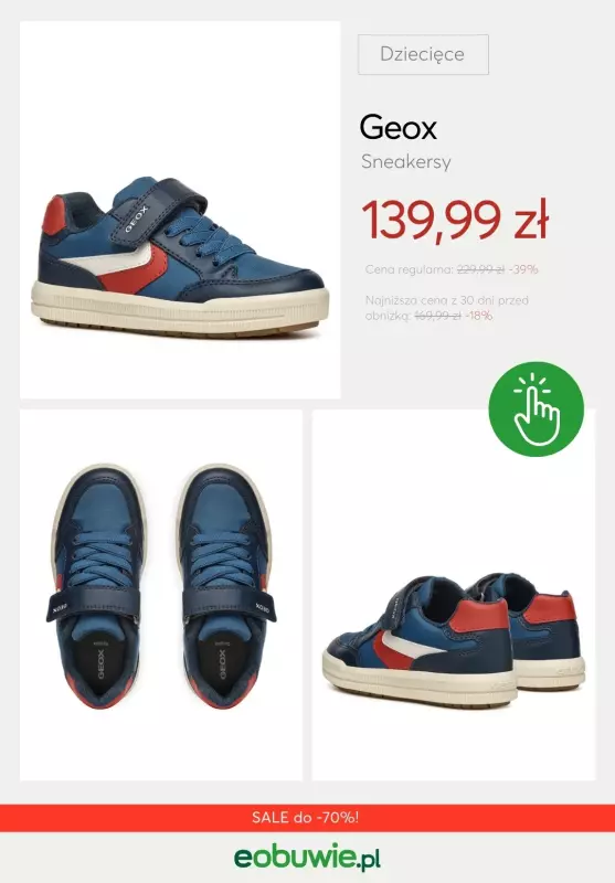 eobuwie.pl - gazetka promocyjna Sneakersy dziecięce z wyprzedaży od soboty 12.07 do środy 16.07 - strona 4